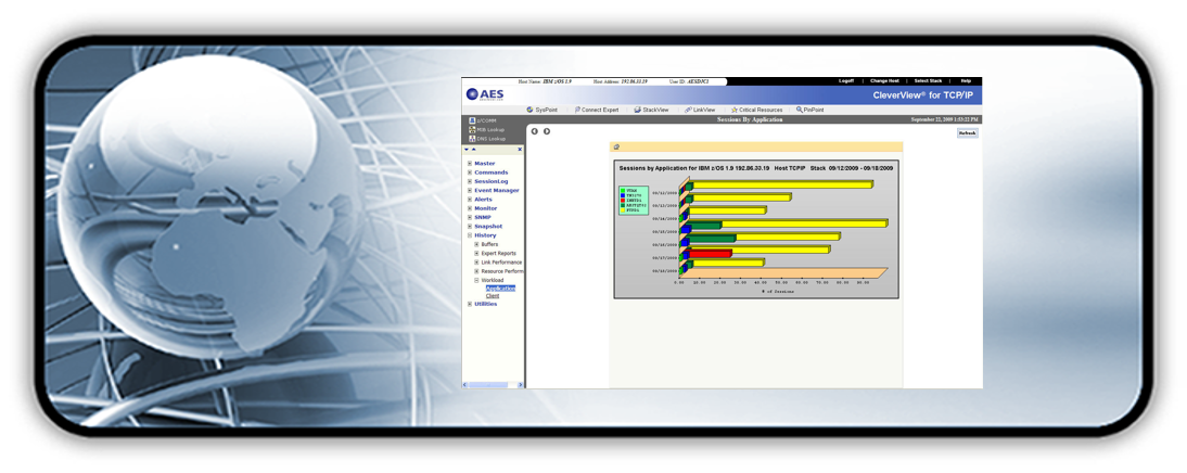 tcpip sessions by application